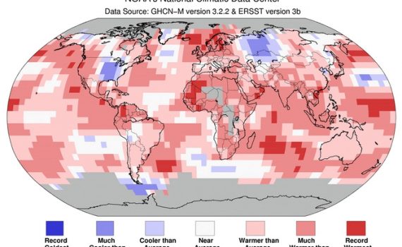 2014 é o terceiro ano mais quente registrado até agora