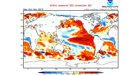 El Niño pode estender-se até o fim de ano