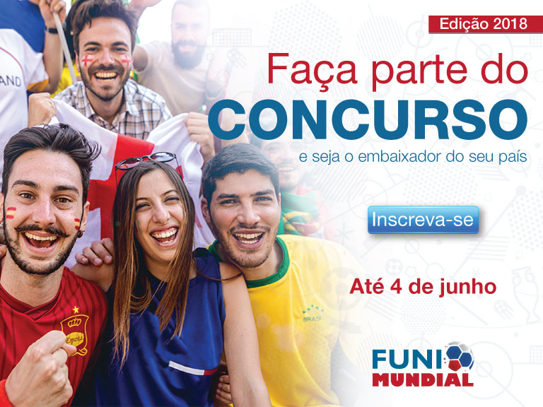 FUNIMUNDIAL 2018: FUNIBER promove concurso sobre Copa do Mundo