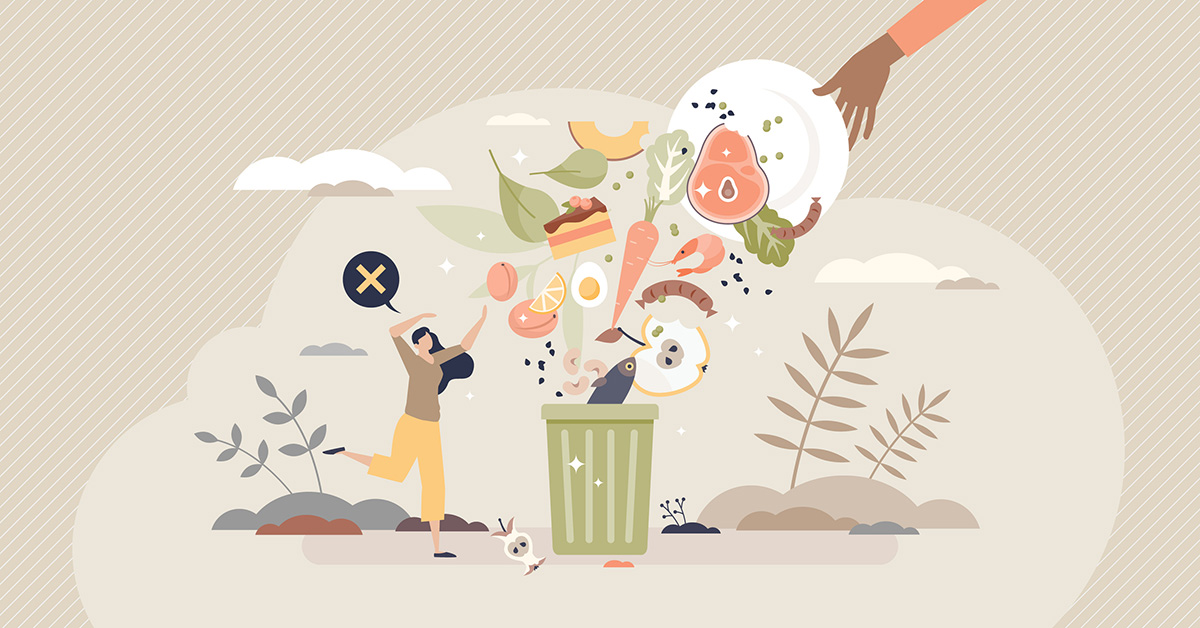 food-waste-and-meal-leftovers-garbage-reduce-awareness-tiny-person-concept