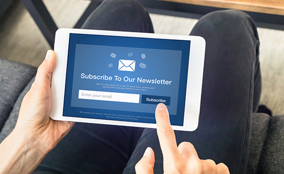 subscribe-to-newsletter-form-on-tablet-computer-screen-to-join-list-of-susbscribers-and-receive-exclusive-offers-and-update-digital-communication-marketing-and-email-advertising-membership-sign-up