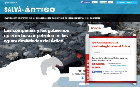 Greenpeace continúa su campaña para recolectar 10 millones de firmas para salvar el Ártico