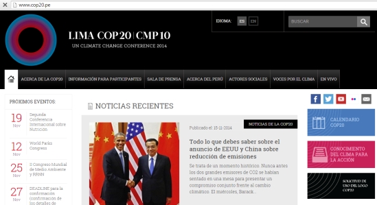 COP20 se inicia en diciembre