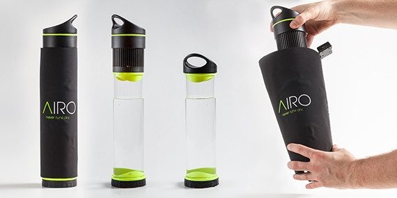 Inventan botella que extrae agua del aire
