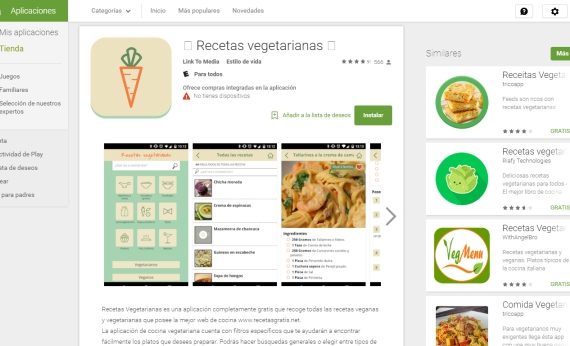 Apps Vegetarianas: aplicaciones amigables con el planeta
