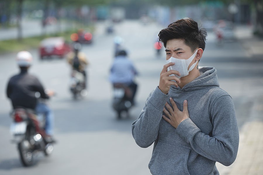 Las máscaras utilizadas en Vietnam para evitar el aire contaminado