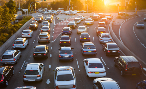 aerial-view-of-cars-in-traffic